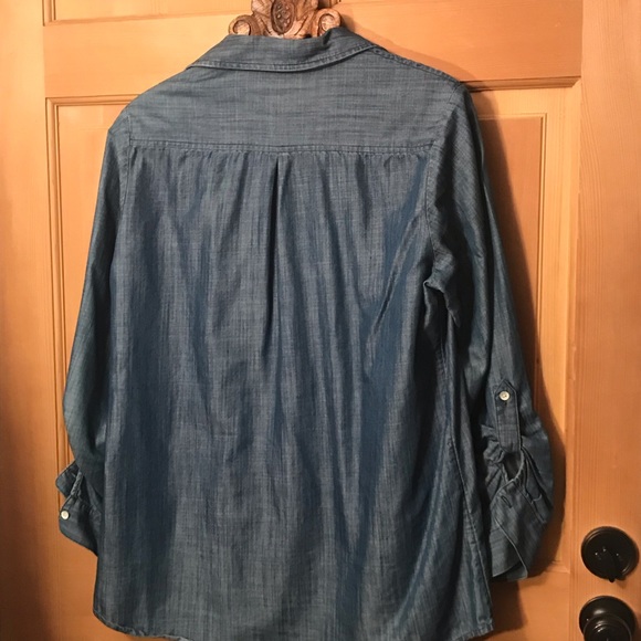 Cold water creek denim look  top - Picture 5 of 5